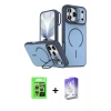 MARSİLYAN™- iPhone 17 Pro Kılıf Çekirdek Klasik - Siyah Bilvis 5in1 3D Magic Cam Ekran Koruyucu + Raze Metal Kamera Lens - GS
