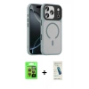 MARSİLYAN™- iPhone 17 Pro Kılıf Doruk Form Serisi - Şeffaf Pasifik Cam Ekran Koruyucu + Raze Metal Kamera Lens - TU
