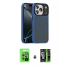 MARSİLYAN™- iPhone 17 Pro Kılıf Doruk Form Serisi - Siyah 360 Mat Full Body Arka Koruyucu + Raze Metal Kamera Lens - GI