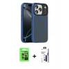 MARSİLYAN™- iPhone 17 Pro Kılıf Doruk Form Serisi - Siyah Bilvis 3X AR Hayalet Cam Ekran Koruyucu + Raze Metal Kamera Lens - GI