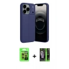MARSİLYAN™- iPhone 17 Pro Kılıf Doruk Klasik Özel Seri - Siyah 360 Mat Full Body Arka Koruyucu + Raze Metal Kamera Lens - TU