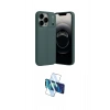 MARSİLYAN™- iPhone 17 Pro Kılıf Doruk Klasik Özel Seri - Siyah 3D Antistatik Seramik Nano Ekran Koruyucu
