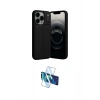 MARSİLYAN™- iPhone 17 Pro Kılıf Doruk Klasik Özel Seri - Siyah 3D Antistatik Seramik Nano Ekran Koruyucu