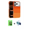 MARSİLYAN™- iPhone 17 Pro Kılıf Doruk Serisi - Siyah 3D Antistatik Seramik Nano Ekran Koruyucu + Raze Metal Kamera Lens - GS