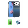 MARSİLYAN™- iPhone 17 Pro Kılıf Doruk Serisi - Siyah 3D Antistatik Seramik Nano Ekran Koruyucu + Raze Metal Kamera Lens - GS