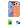 MARSİLYAN™- iPhone 17 Pro Kılıf Doruk Serisi - Siyah 3D Antistatik Seramik Nano Ekran Koruyucu + Raze Metal Kamera Lens - GS