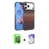 MARSİLYAN™- iPhone 17 Pro Kılıf Doruk Serisi - Siyah Bilvis 5in1 3D Magic Cam Ekran Koruyucu + Raze Metal Kamera Lens - GI