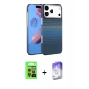 MARSİLYAN™- iPhone 17 Pro Kılıf Doruk Serisi - Siyah Bilvis 5in1 3D Magic Cam Ekran Koruyucu + Raze Metal Kamera Lens - TU