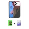 MARSİLYAN™- iPhone 17 Pro Kılıf Doruk Serisi - Siyah Bilvis 5in1 5D Magic Hayalet Cam Ekran Koruyucu + Raze Metal Kamera Lens - TU