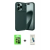 MARSİLYAN™- iPhone 17 Pro Kılıf Eksen Form Prime - Şeffaf Pasifik Cam Ekran Koruyucu + Raze Metal Kamera Lens - GI