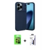 MARSİLYAN™- iPhone 17 Pro Kılıf Eksen Form Prime - Siyah Bilvis 3X AR Hayalet Cam Ekran Koruyucu + Raze Metal Kamera Lens - TU
