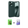 MARSİLYAN™- iPhone 17 Pro Kılıf Eksen Form Prime - Siyah Bilvis 5in1 5D Magic Hayalet Cam Ekran Koruyucu + Raze Metal Kamera Lens - TU