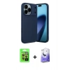MARSİLYAN™- iPhone 17 Pro Kılıf Eksen Form Prime - Siyah Bilvis 5in1 5D Magic Hayalet Cam Ekran Koruyucu + Raze Metal Kamera Lens - TU