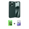 MARSİLYAN™- iPhone 17 Pro Kılıf Eksen Form Prime - Siyah Bilvis 5in1 5D Magic Hayalet Cam Ekran Koruyucu + Raze Metal Kamera Lens - GS