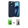 MARSİLYAN™- iPhone 17 Pro Kılıf Eksen Form Prime - Siyah Bilvis Hayalet Cam Ekran Koruyucu + Raze Metal Kamera Lens - GI