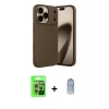 MARSİLYAN™- iPhone 17 Pro Kılıf Eksen Form Prime - Siyah Joko Magic 5D Cam + Raze Metal Kamera Lens - GI