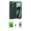 MARSİLYAN™- iPhone 17 Pro Kılıf Eksen Form Prime - Siyah Joko Magic 5D Hayalet Cam + Raze Metal Kamera Lens - TU