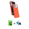 MARSİLYAN™- iPhone 17 Pro Kılıf İz Işık Koleksiyonu - Siyah 3D Antistatik Seramik Nano Ekran Koruyucu + Raze Metal Kamera Lens - TU
