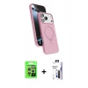 MARSİLYAN™- iPhone 17 Pro Kılıf İz Işık Koleksiyonu - Siyah Bilvis 3X AR Hayalet Cam Ekran Koruyucu + Raze Metal Kamera Lens - GS
