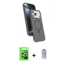 MARSİLYAN™- iPhone 17 Pro Kılıf İz Işık Koleksiyonu - Siyah Joko Magic 5D Cam + Raze Metal Kamera Lens - GS