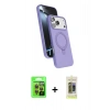 MARSİLYAN™- iPhone 17 Pro Kılıf İz Işık Koleksiyonu - Siyah Joko Magic 5D Hayalet Cam + Raze Metal Kamera Lens - TU