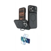 MARSİLYAN™- iPhone 17 Pro Kılıf İz Modern Prime - Siyah 3D Antistatik Cam Ekran Koruyucu