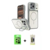 MARSİLYAN™- iPhone 17 Pro Kılıf İz Modern Prime - Siyah Joko Magic 5D Hayalet Cam + Raze Metal Kamera Lens - GS