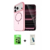 MARSİLYAN™- iPhone 17 Pro Kılıf Kıvılcım Form Prime - Şeffaf Pasifik Cam Ekran Koruyucu + Raze Metal Kamera Lens - GS
