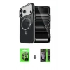 MARSİLYAN™- iPhone 17 Pro Kılıf Kıvılcım Form Prime - Siyah 360 Mat Full Body Arka Koruyucu + Raze Metal Kamera Lens - GI