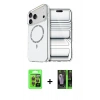 MARSİLYAN™- iPhone 17 Pro Kılıf Kıvılcım Form Prime - Siyah 360 Mat Full Body Arka Koruyucu + Raze Metal Kamera Lens - TU