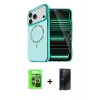 MARSİLYAN™- iPhone 17 Pro Kılıf Kıvılcım Form Prime - Siyah 3D Antistatik Hayalet Cam Ekran Koruyucu + Raze Metal Kamera Lens - GI