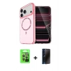 MARSİLYAN™- iPhone 17 Pro Kılıf Kıvılcım Form Prime - Siyah 3D Antistatik Hayalet Cam Ekran Koruyucu + Raze Metal Kamera Lens - GI