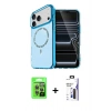 MARSİLYAN™- iPhone 17 Pro Kılıf Kıvılcım Form Prime - Siyah Bilvis 3X AR Hayalet Cam Ekran Koruyucu + Raze Metal Kamera Lens - GI