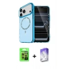 MARSİLYAN™- iPhone 17 Pro Kılıf Kıvılcım Form Prime - Siyah Bilvis 5in1 3D Magic Cam Ekran Koruyucu + Raze Metal Kamera Lens - TU