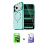 MARSİLYAN™- iPhone 17 Pro Kılıf Kıvılcım Form Prime - Siyah Bilvis 5in1 5D Magic Hayalet Cam Ekran Koruyucu + Raze Metal Kamera Lens - GI