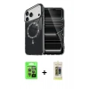 MARSİLYAN™- iPhone 17 Pro Kılıf Kıvılcım Form Prime - Siyah Joko Magic 5D Hayalet Cam + Raze Metal Kamera Lens - GI