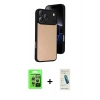 MARSİLYAN™- iPhone 17 Pro Kılıf Kıvılcım Işık Serisi - Şeffaf Pasifik Cam Ekran Koruyucu + Raze Metal Kamera Lens - GS
