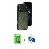 MARSİLYAN™- iPhone 17 Pro Kılıf Kıvılcım Işık Serisi - Siyah 3D Antistatik Cam Ekran Koruyucu + Raze Metal Kamera Lens - GS