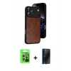 MARSİLYAN™- iPhone 17 Pro Kılıf Kıvılcım Işık Serisi - Siyah 3D Antistatik Hayalet Cam Ekran Koruyucu + Raze Metal Kamera Lens - GI