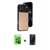 MARSİLYAN™- iPhone 17 Pro Kılıf Kıvılcım Işık Serisi - Siyah 3D Antistatik Hayalet Cam Ekran Koruyucu + Raze Metal Kamera Lens - GI