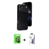 MARSİLYAN™- iPhone 17 Pro Kılıf Kıvılcım Işık Serisi - Siyah Bilvis 3X AR Hayalet Cam Ekran Koruyucu + Raze Metal Kamera Lens - GI