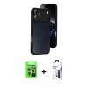 MARSİLYAN™- iPhone 17 Pro Kılıf Kıvılcım Işık Serisi - Siyah Bilvis 3X AR Hayalet Cam Ekran Koruyucu + Raze Metal Kamera Lens - GI