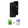 MARSİLYAN™- iPhone 17 Pro Kılıf Kıvılcım Işık Serisi - Siyah Bilvis 5in1 3D Magic Cam Ekran Koruyucu + Raze Metal Kamera Lens - TU