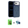MARSİLYAN™- iPhone 17 Pro Kılıf Kıvılcım Klasik - Siyah 3D Antistatik Seramik Nano Ekran Koruyucu + Raze Metal Kamera Lens - TU