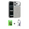 MARSİLYAN™- iPhone 17 Pro Kılıf Kıvılcım Klasik - Siyah Bilvis 3X AR Hayalet Cam Ekran Koruyucu + Raze Metal Kamera Lens - TU