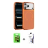 MARSİLYAN™- iPhone 17 Pro Kılıf Kıvılcım Klasik - Siyah Bilvis 3X AR Hayalet Cam Ekran Koruyucu + Raze Metal Kamera Lens - TU