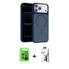 MARSİLYAN™- iPhone 17 Pro Kılıf Kıvılcım Klasik - Siyah Bilvis 3X AR Hayalet Cam Ekran Koruyucu + Raze Metal Kamera Lens - GI