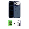 MARSİLYAN™- iPhone 17 Pro Kılıf Kıvılcım Klasik - Siyah Bilvis 3X AR Hayalet Cam Ekran Koruyucu + Raze Metal Kamera Lens - TU