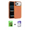 MARSİLYAN™- iPhone 17 Pro Kılıf Kıvılcım Klasik - Siyah Bilvis 5in1 3D Magic Cam Ekran Koruyucu + Raze Metal Kamera Lens - TU