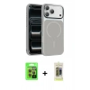 MARSİLYAN™- iPhone 17 Pro Kılıf Kıvılcım Klasik - Siyah Joko Magic 5D Hayalet Cam + Raze Metal Kamera Lens - TU